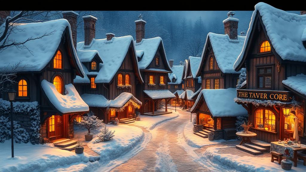 Vila de Hogsmeade nevada